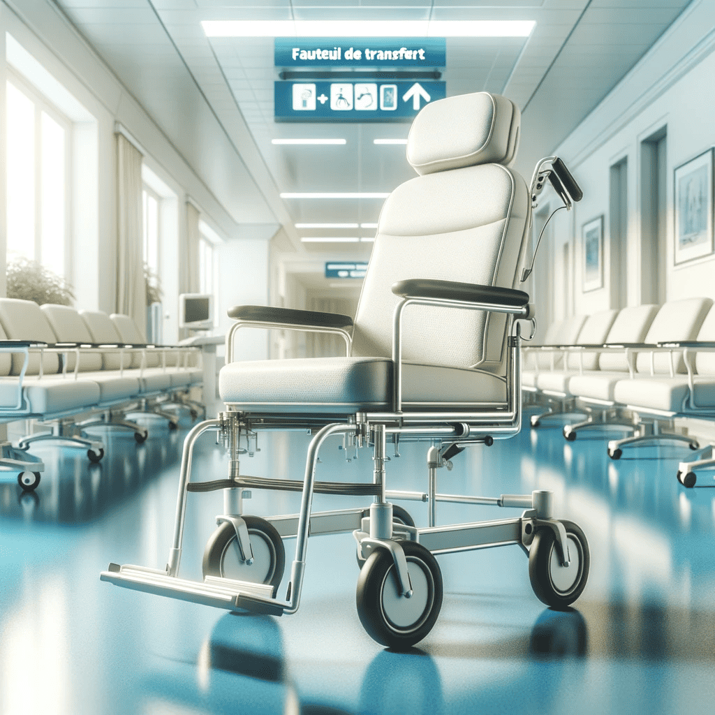 Fauteuil de transfert utilisation dans un hopital