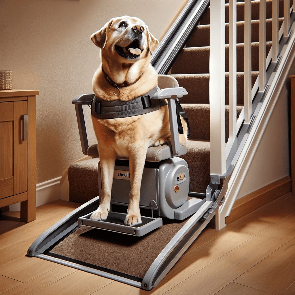 Fonctionnement d'un monte escalier pour chien
